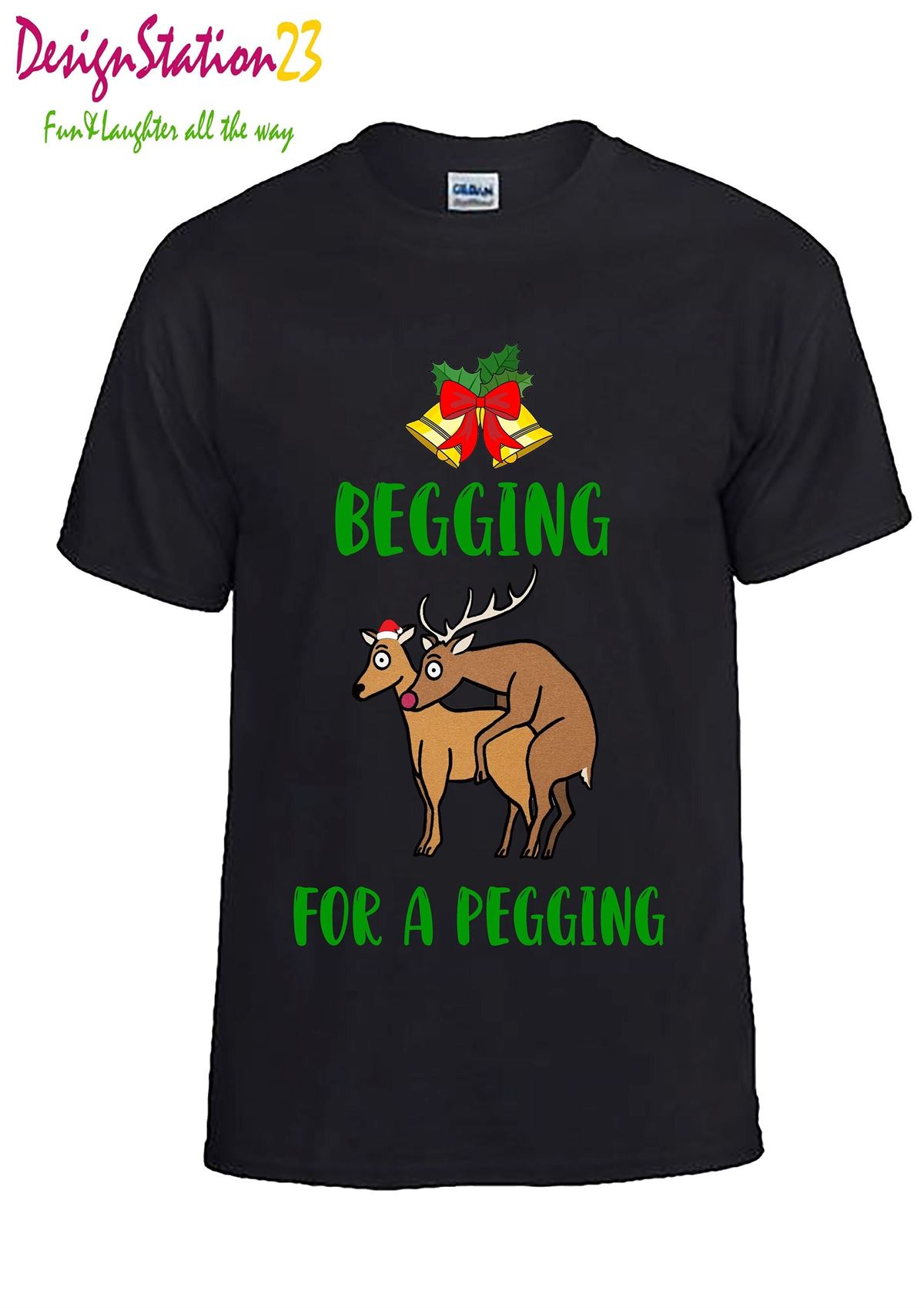 Begging For A Pegging Funnoveltyrudechristmas Tshirt Christmas Party Season Jumpers Ugly Christmas T-shirt Plus Size Up To 5xl