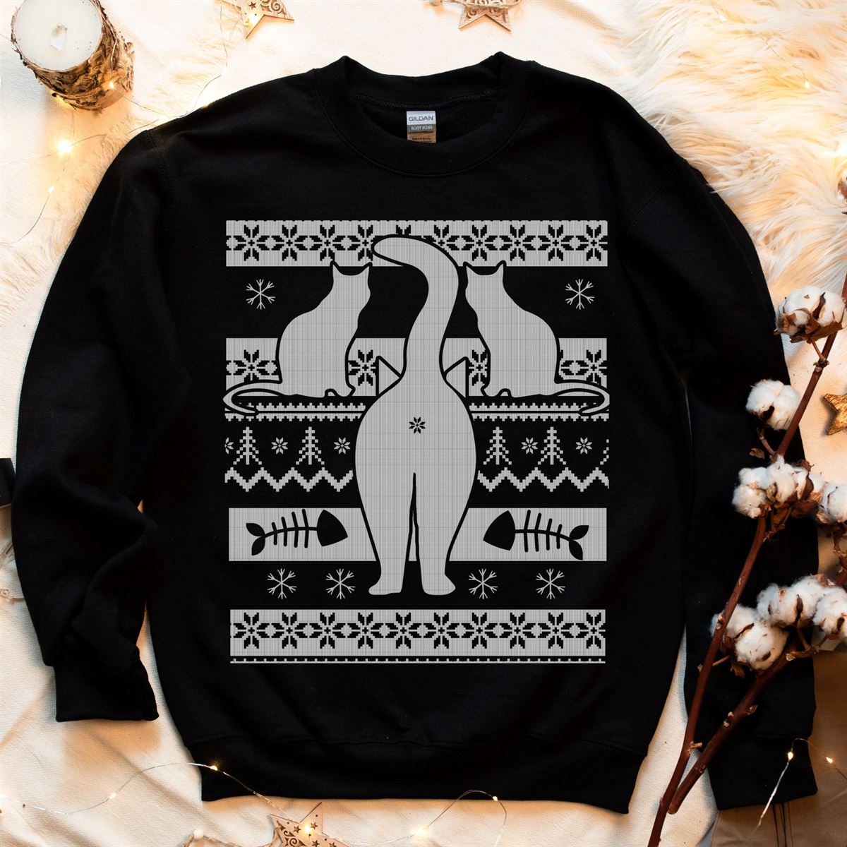 Cats Card Ugly Christmas Shirt Sweatshirt Humor Christmas Christmas Outfit Funny Shirt Christmas Eve Fun Christmas Gift Idea Plus Size Up To 5xl