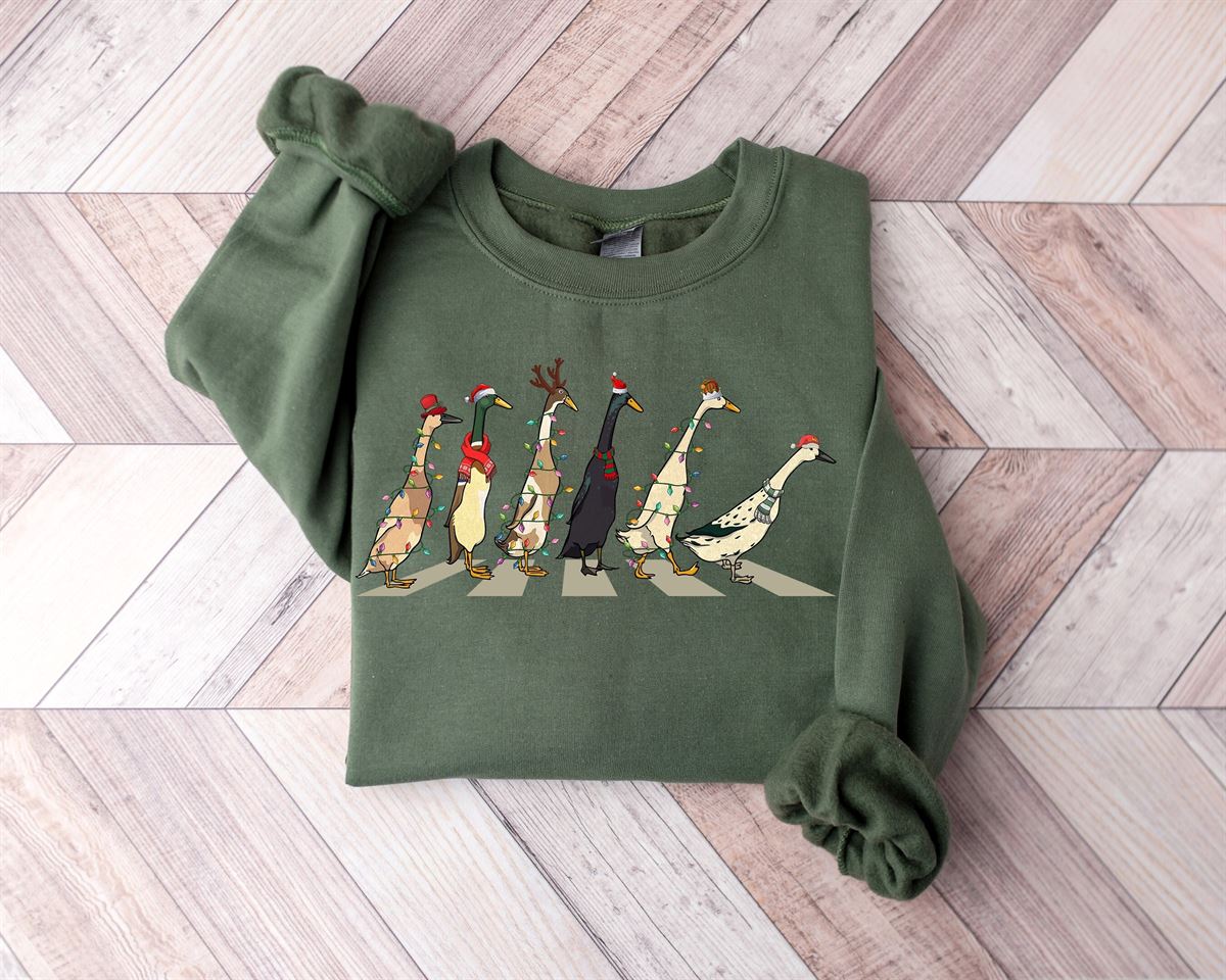 Christmas Ducks Sweatshirt Duck Christmas Shirt For Women Funny Animals Christmas Sweatshirt Farm Lover Gift Funny Christmas Shirt Full Size Up To 5xl