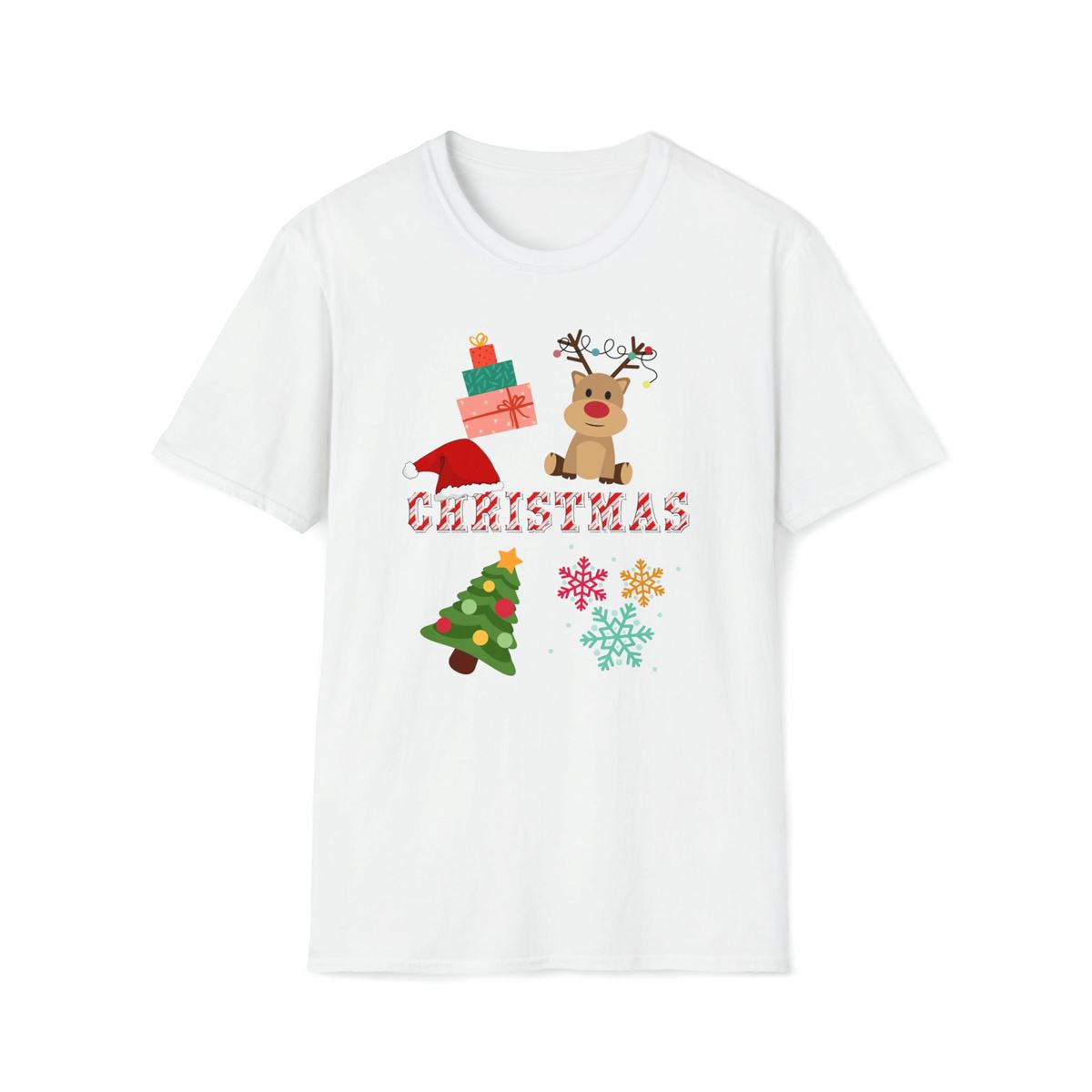 Christmas Fun – Christmas Mural T-shirt -fun Christmas Shirt- Cool Christmas T-shirt Size Up To 5xl