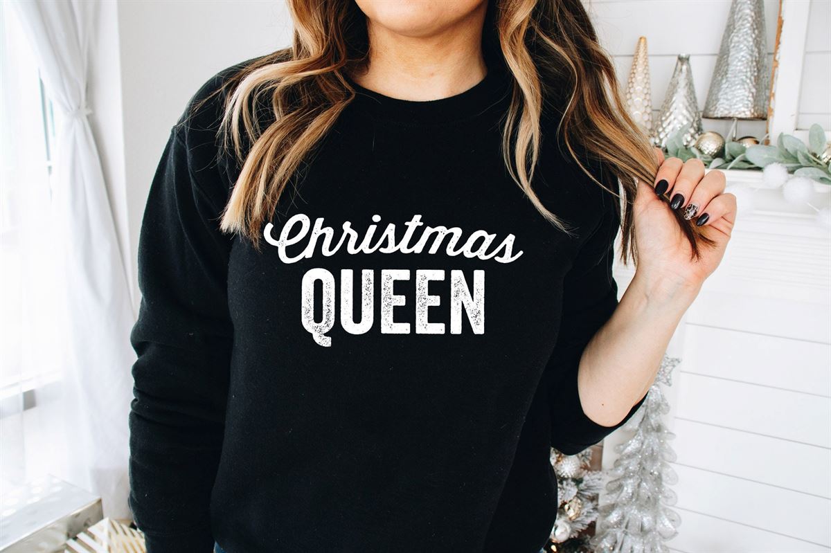 Christmas Queen Sweatshirt Funny Holiday Sweatshirt Christmas Sweatshirt Christmas Sweater Fun Holiday Sweater Plus Size Up To 5xl