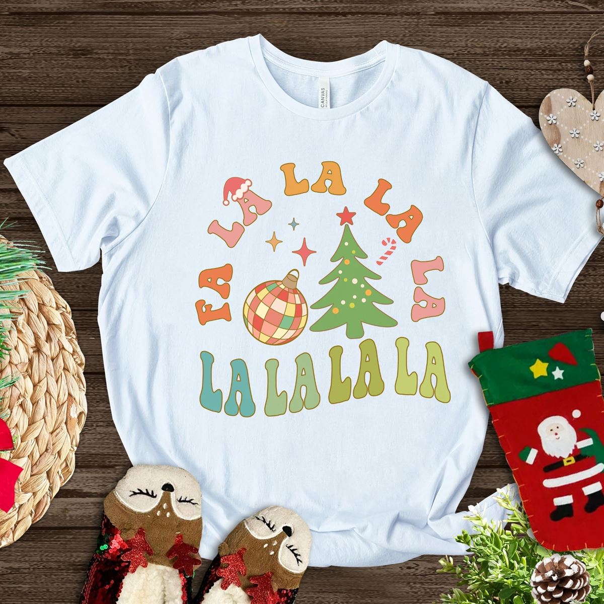 Christmas Shirt Fa La La Matching Family Christmas Shirts Christmas Family Shirt Funny Christmas Shirt Christmas Pyjamas Festive Season Size Up To 5xl