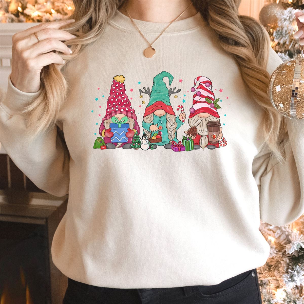 Christmas Sweater Gnome Sweatshirt Ugly Christmas Sweater Christmas Vibes Funny Fun Merry Christmas Spirit Happy Holidays Shirt Size Up To 5xl