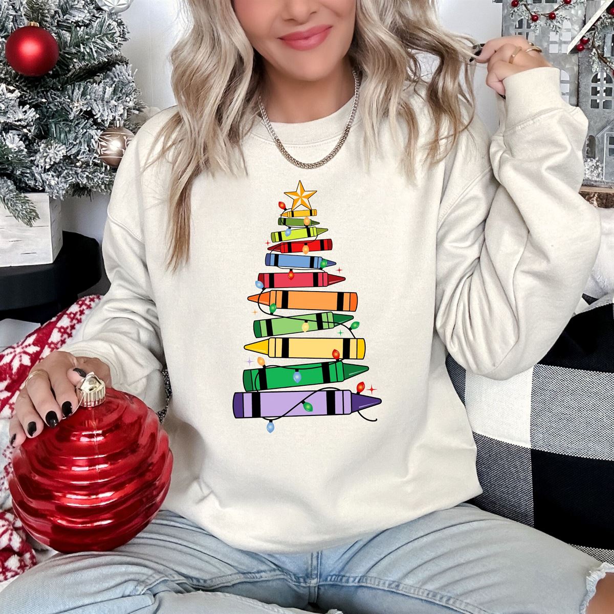 Christmas Teacher Sweatshirt Christmas Gift For Teacher Teaching Tee Teachers Day Teachers Life Shirt Teacher Lifechristmas Sweatshirt Plus Size Up To 5xl