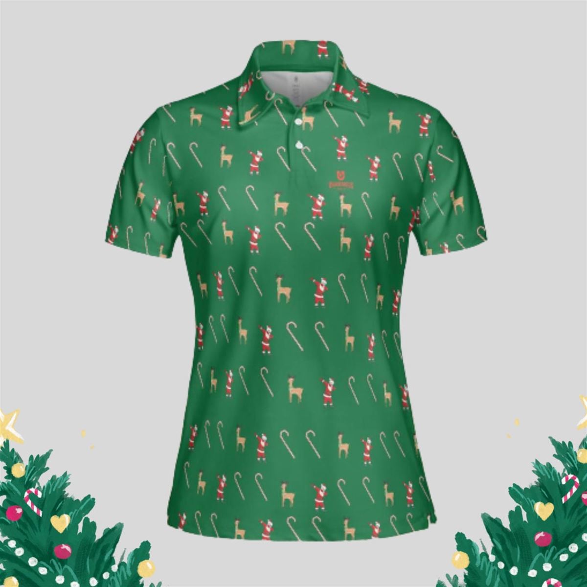 Dabbing Santa Christmas Golf Polo Shirt For Women Christmas Shirts Golf Gift For Women Cute Shirts For Women Funny Shirts For Women Full Size Up To 5xl