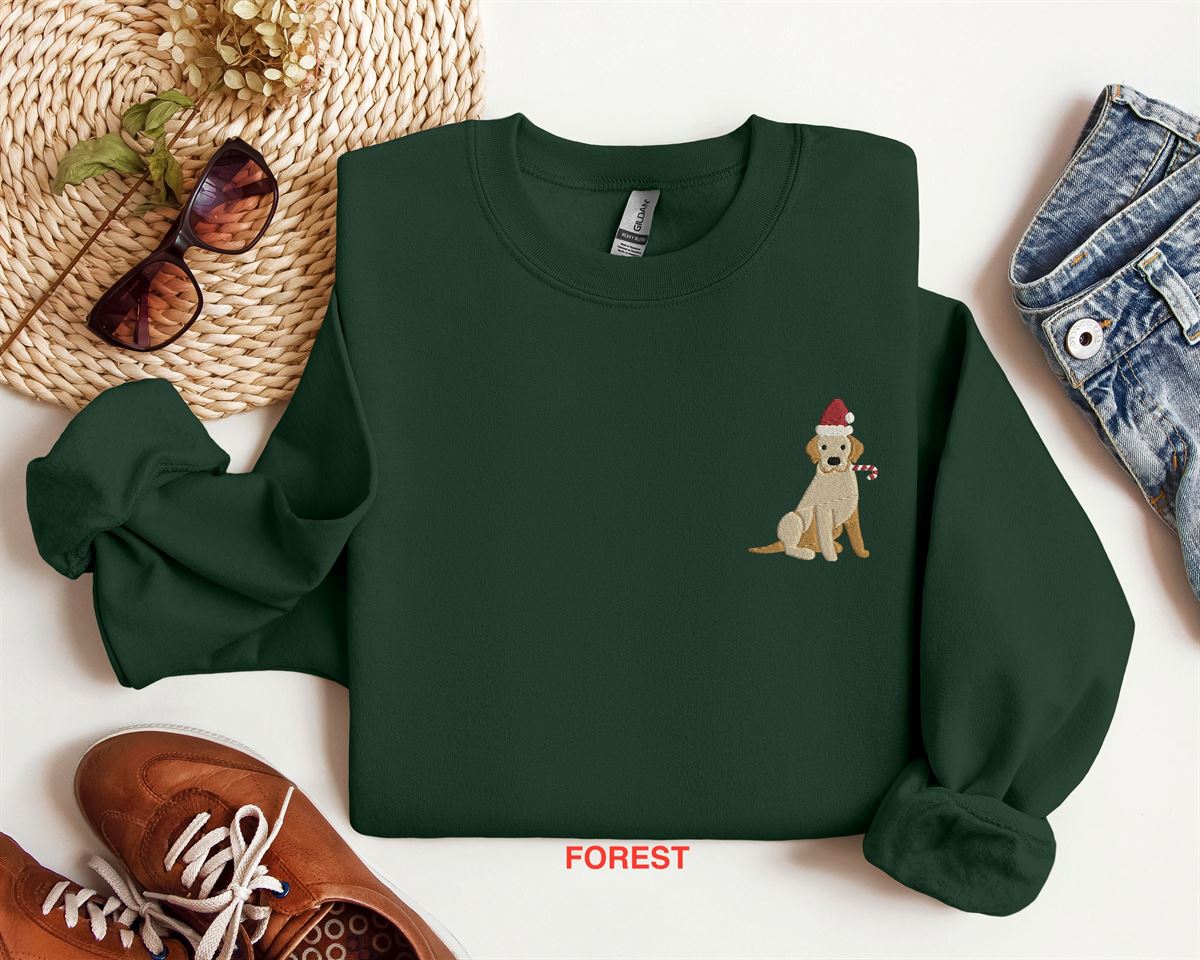 Embroidered Christmas Dog Sweatshirt Embroidered Christmas Dog Shirt Christmas Dog Shirt Christmas Dog Sweatshirt Christmas Sweatshirt Size Up To 5xl