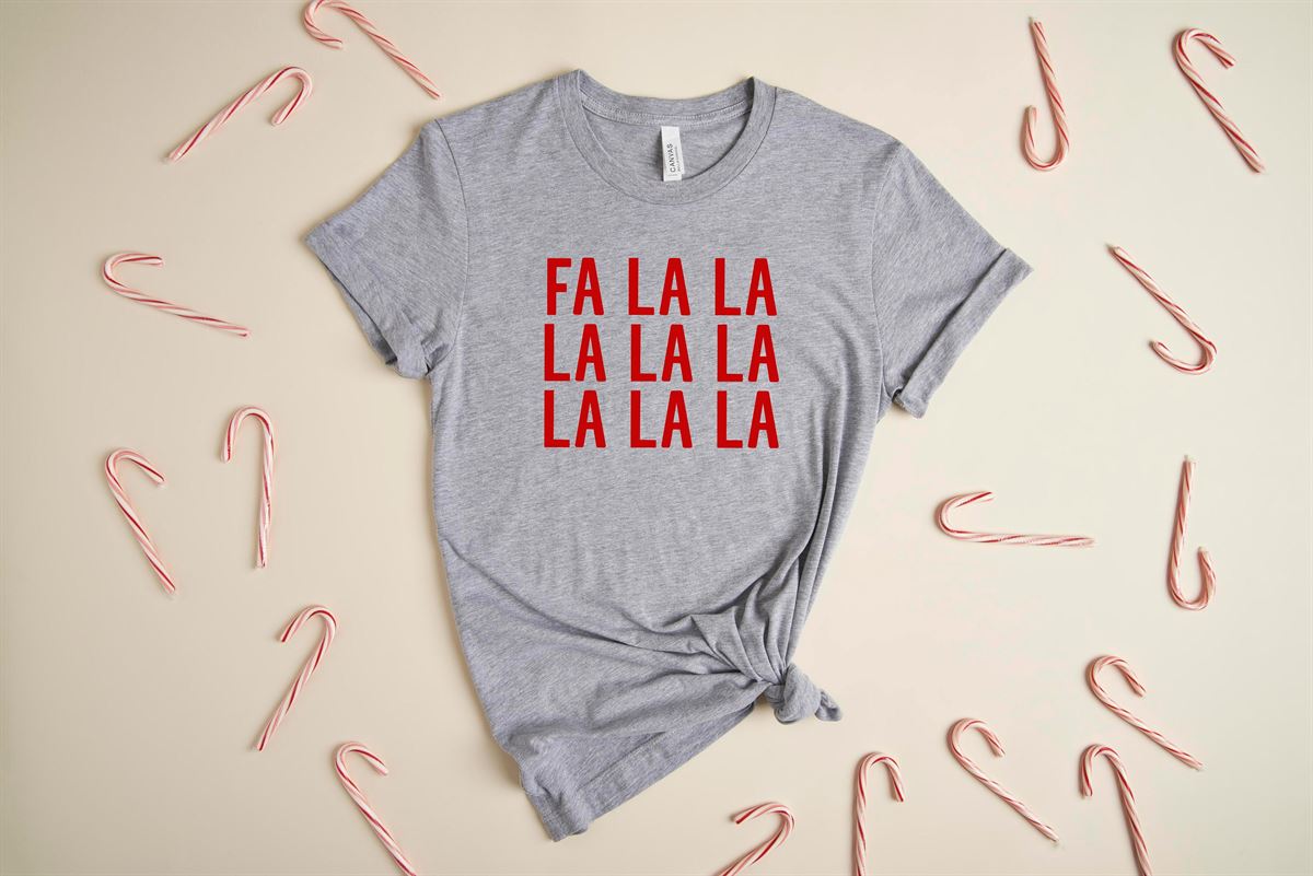 Fa La La La Christmas T-shirt Holiday T-shirt Fun Christmas Shirt Women’s Holiday Shirt Men’s Christmas Shirt Festive T-shirt Plus Size Up To 5xl