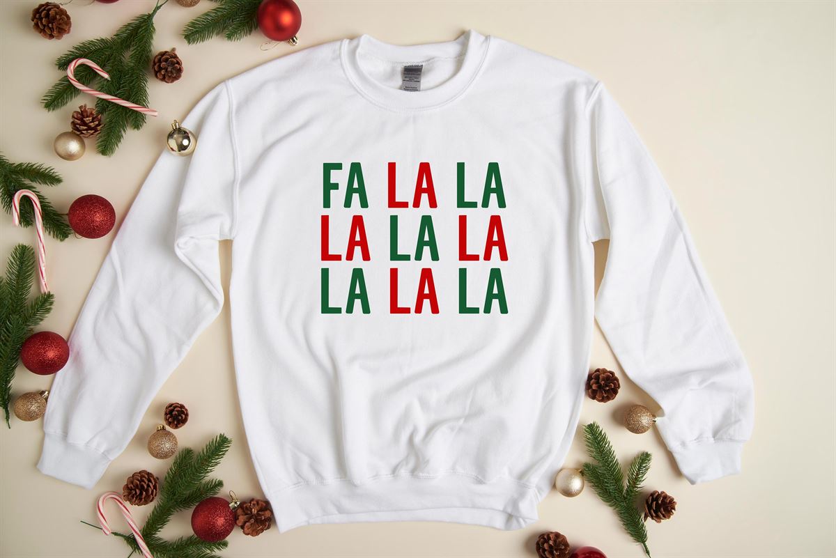 Fa La La La La – Christmas Sweatshirt Red Green Holiday Sweatshirt Fun Christmas Shirt Women’s Holiday Shirt Men’s Holiday Shirt Size Up To 5xl