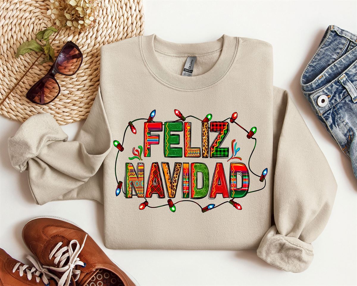 Feliz Navidad Shirtchristmas Lights Shirt Spanish Christmas Family Matching Cute Family Shirt Christmas 2024 Latino Christmas Shirt Plus Size Up To 5xl