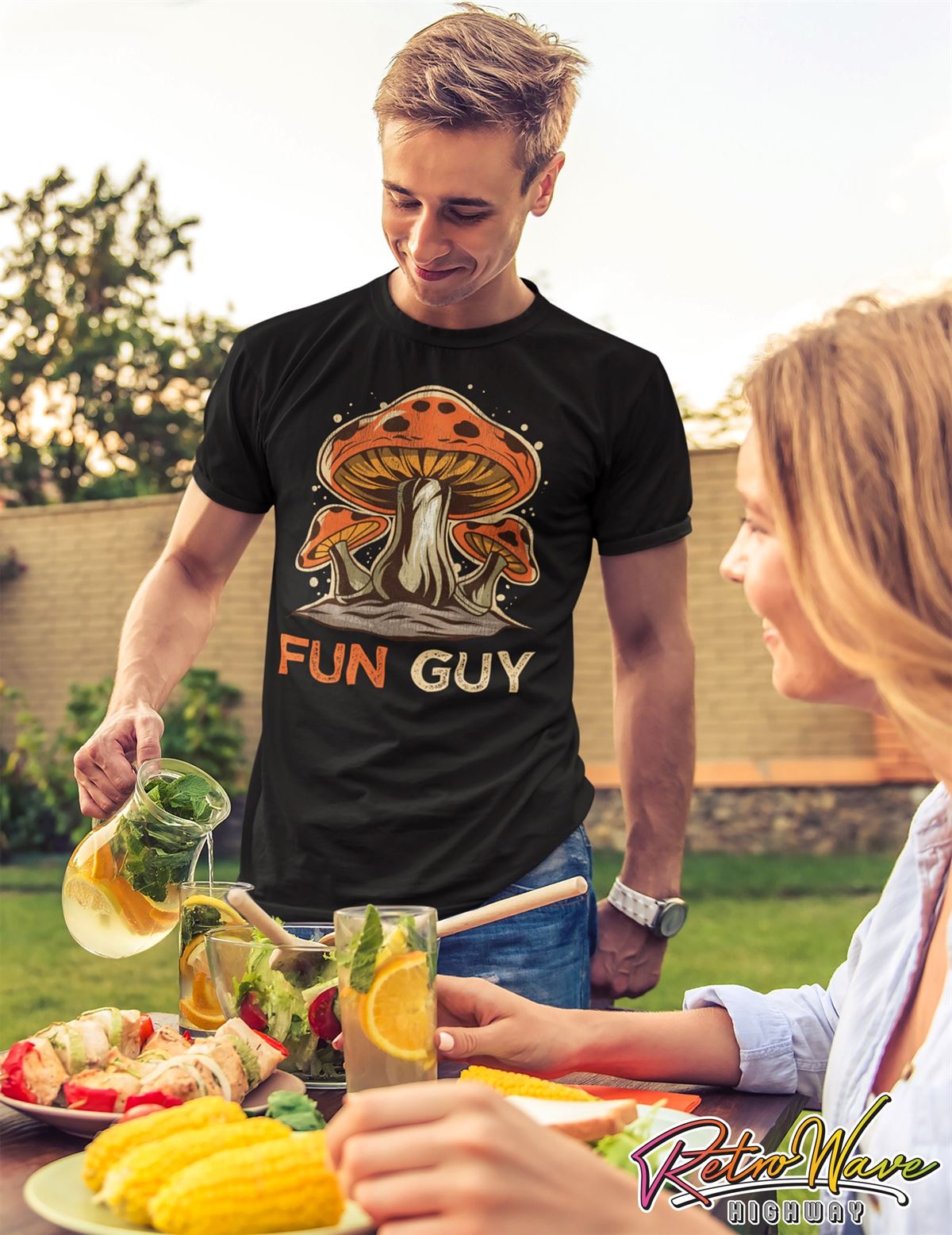 Fun Guy Funny T Shirt Vintage Mushroom Humor Tee Gifts For Guys Gifts For Men Funny Mushroom Tee Full Size Up To 5xl