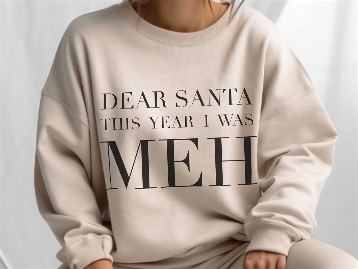 Funny Christmas Sweatshirt Fun Holiday Office Party Gift Trendy Women Cozy Winter Sweater Men Happy Hour Statement Shirt Seasonal Event Top Full Size Up To 5xl