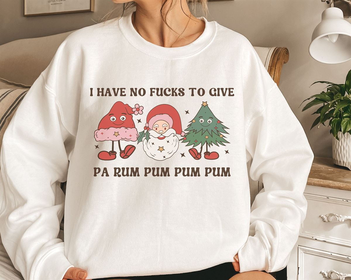 Funny Christmas Sweatshirt Rude Christmas Top Sarcastic Xmas Women’s Christmas Shirt Retro Christmas Fun Holiday Tee Cute Xmas Clothes Size Up To 5xl