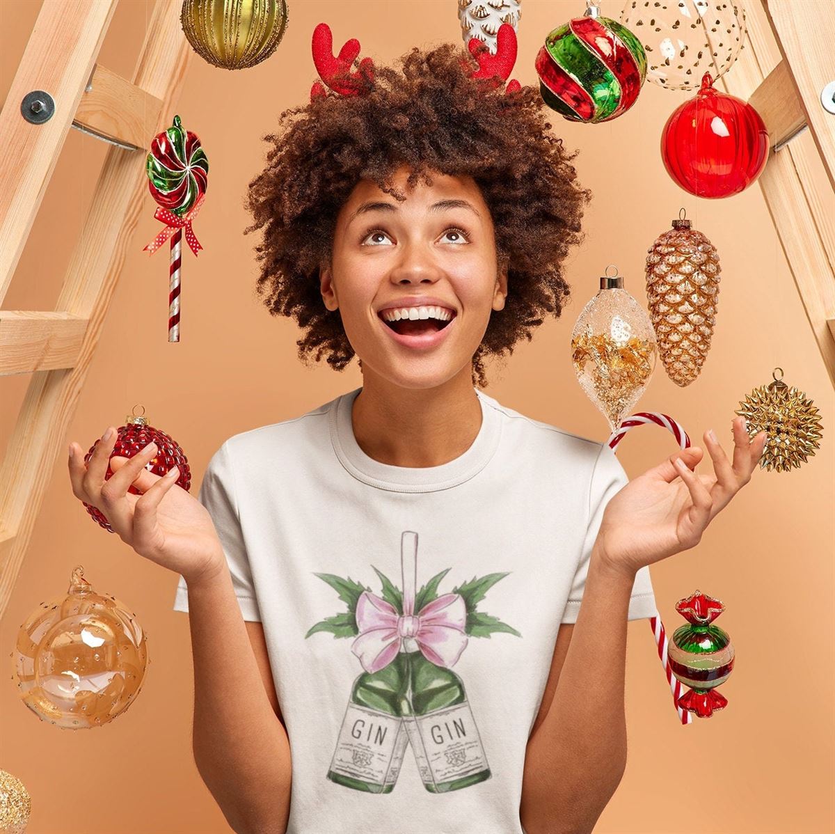 Gin Gin Christmas T-shirt Organic Fun Christmas Tshirt Full Size Up To 5xl