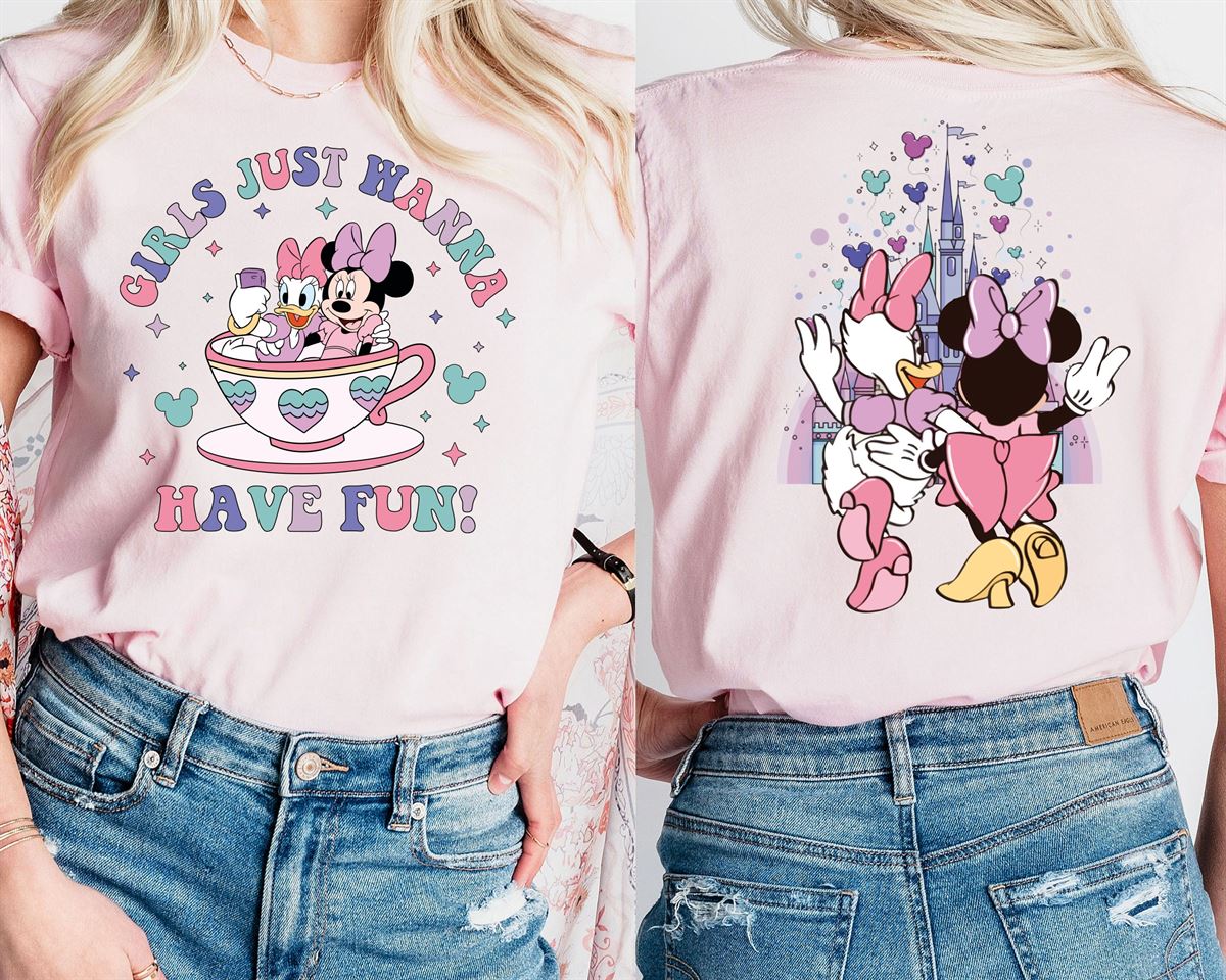 Girls Just Wanna Have Fun Shirt Minnie And Daisy Best Friends Shirt Besties Matching Shirt Disney Besties Shirt Disney Girls Trip Shirt Plus Size Up To 5xl