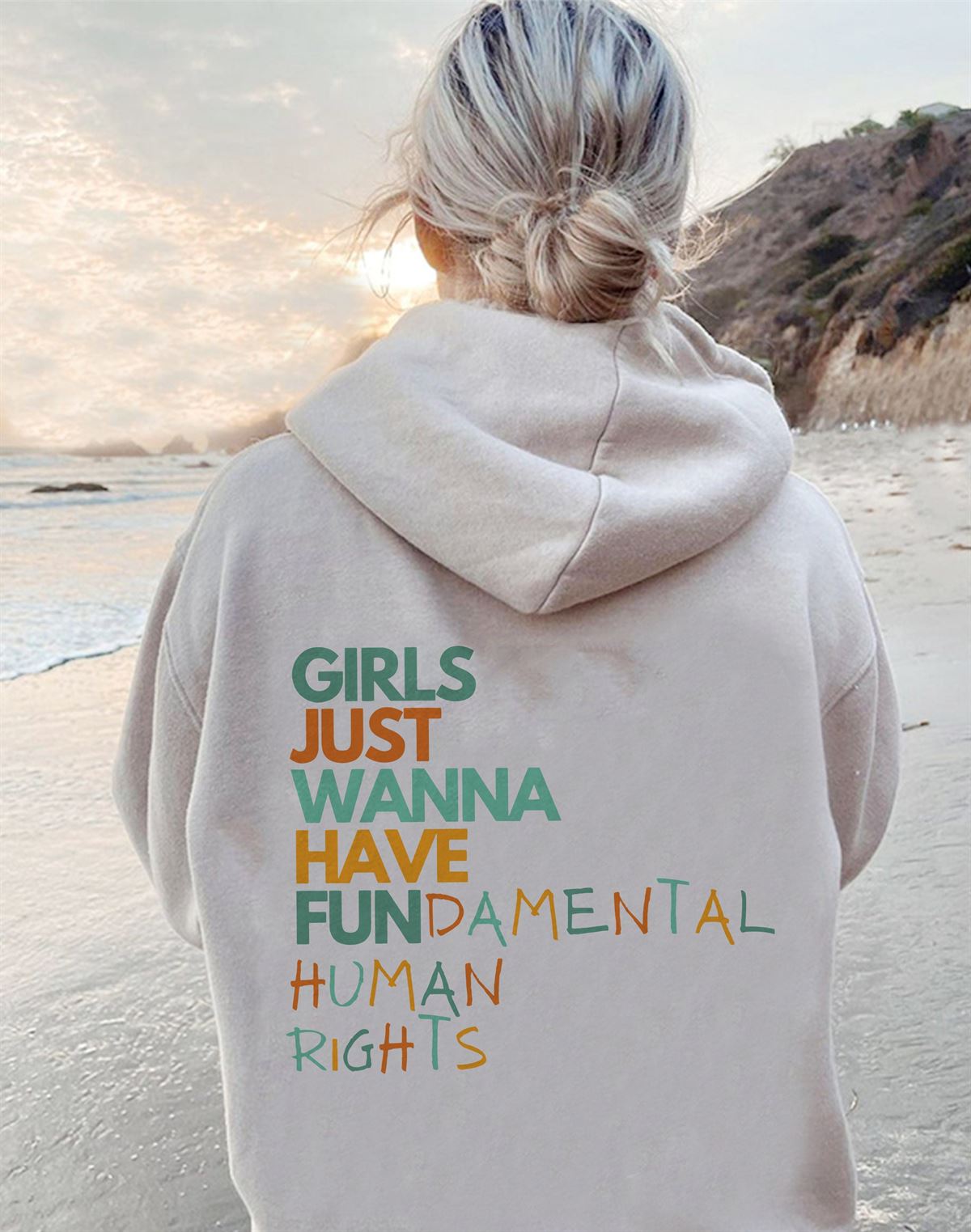 Girls Just Wanna Have Fundamental Human Rights Sweatshirt Women’s Rights Feminist Shirt Fundamental Rights Retro Hoodie Roe V Wade Shirt Size Up To 5xl