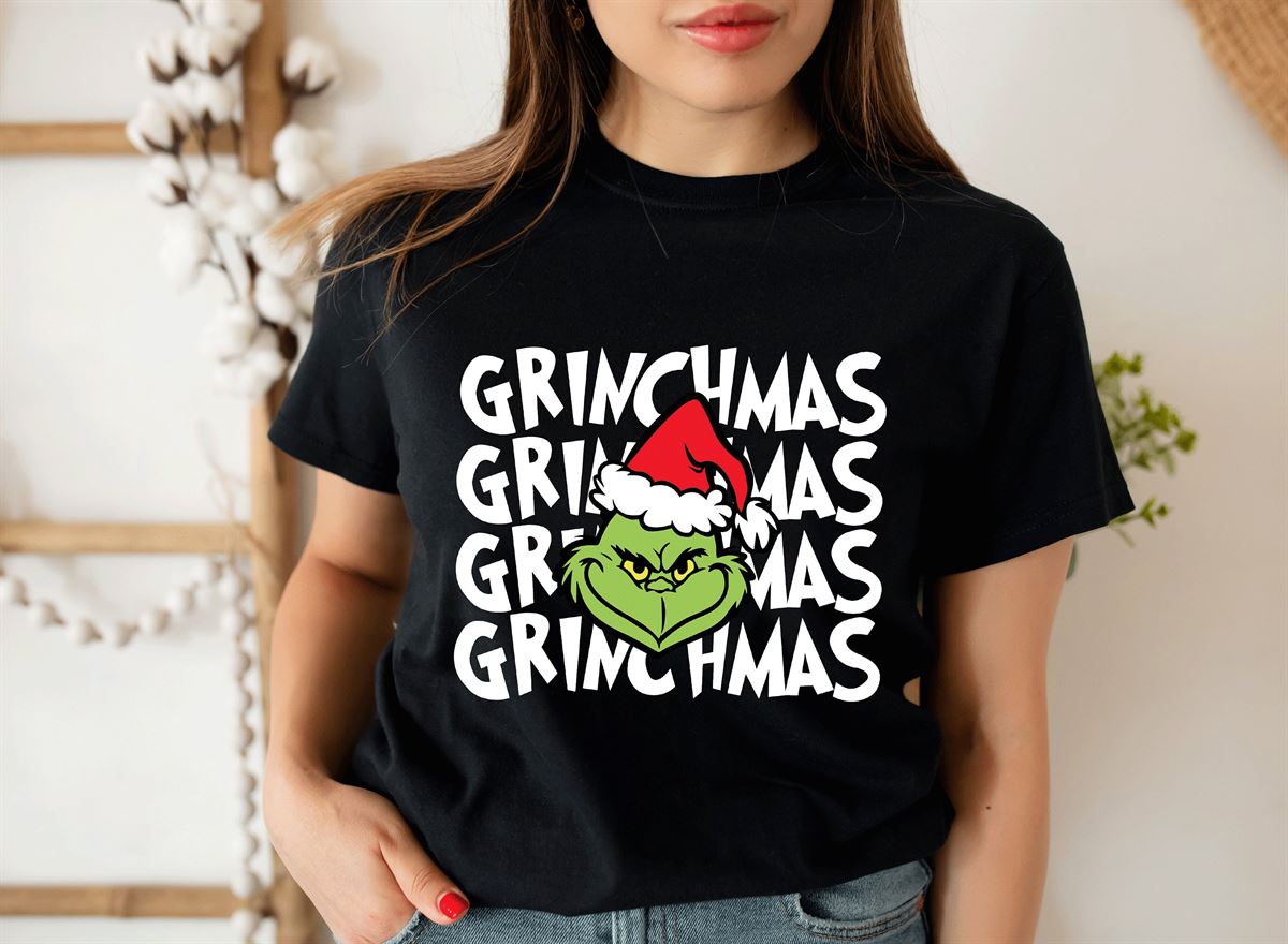 Grinchmas T-shirt Personalized Christmas Shirt Grinch Squad Shirt Christmas Fun Gift Shirt Kids Shirt Christmas Gift Family Shirt C86 Plus Size Up To 5xl