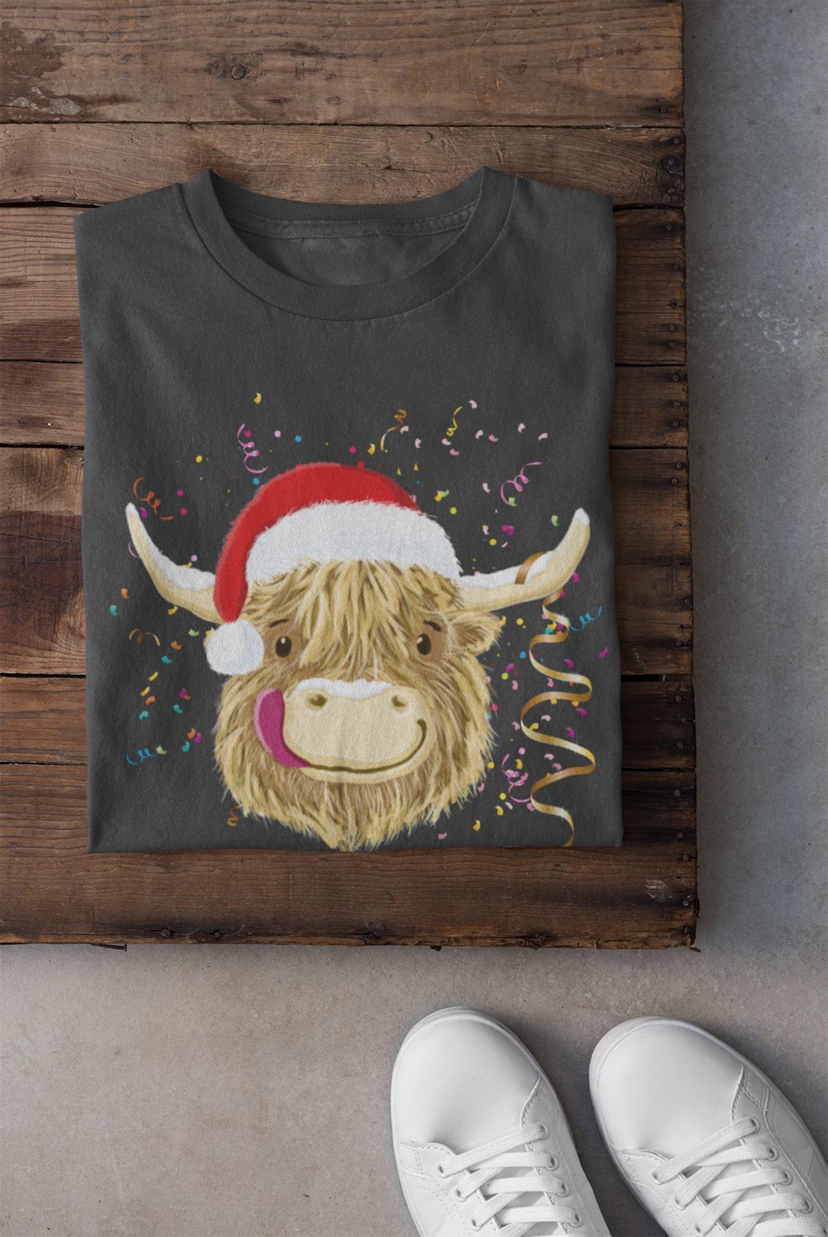 Highland Cow Christmas Shirt Highland Coo Christmas Party Country Winter Shirt Merry Unisex Tee Scottish Christmas Tshirt Size Up To 5xl