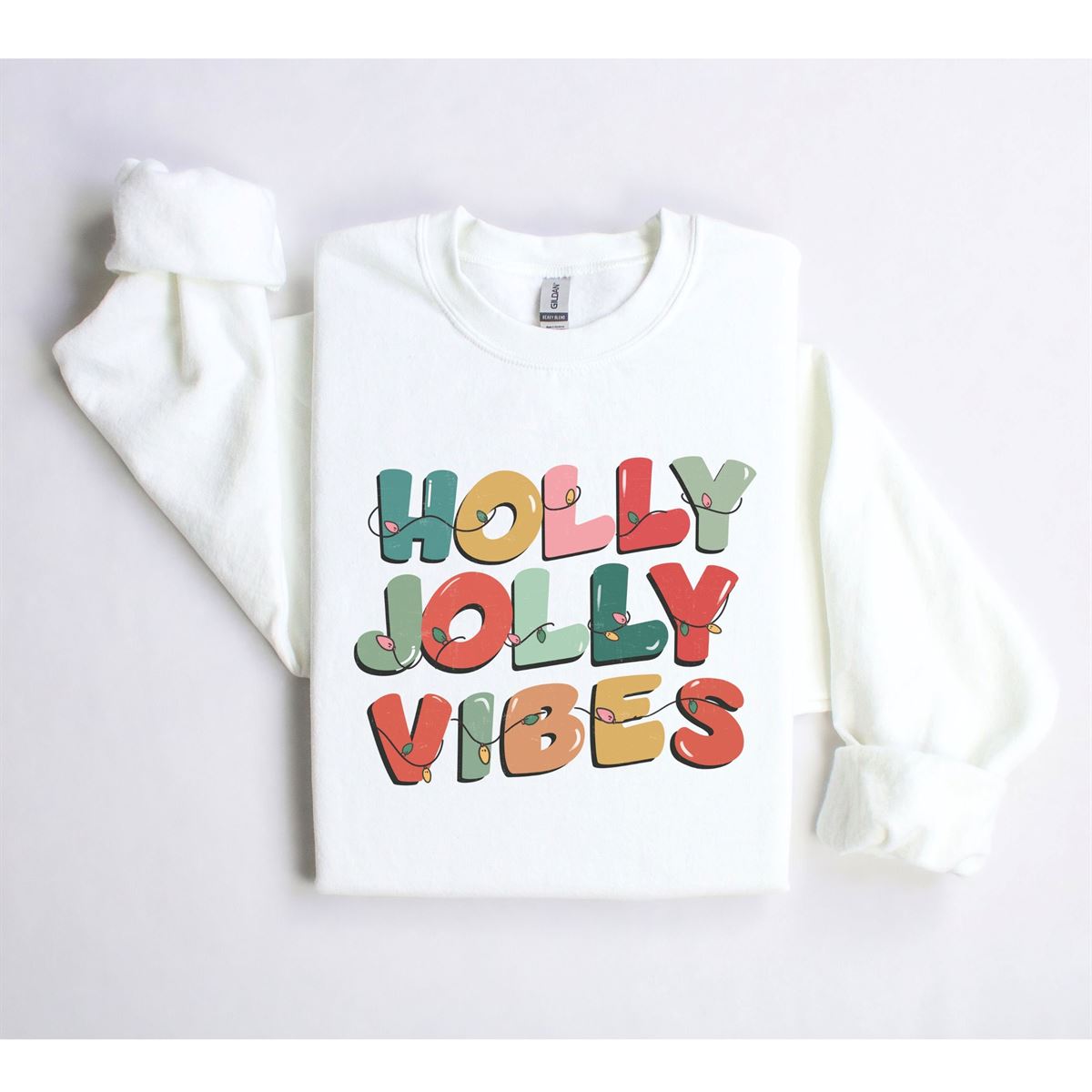 Holly Jolly Vibes Shirt Christmas Sweatshirt Womens Christmas Shirt Merry Christmas Fun Christmas Shirt Gift For Christmas Xmas Shirt Full Size Up To 5xl