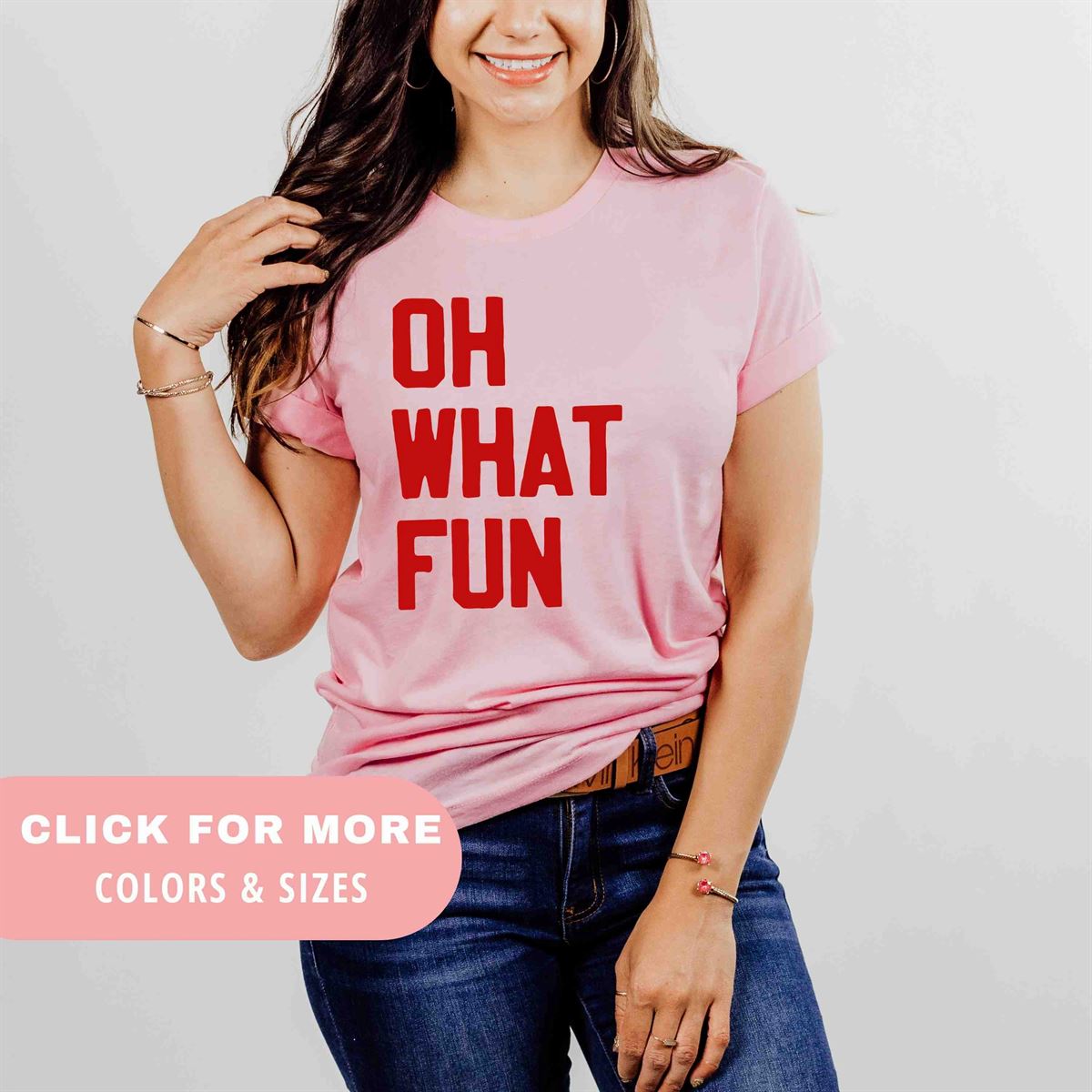 Oh What Fun Christmas T-shirt Fun Christmas T-shirt Christmas Shirt For Family Photos Women’s Christmas Shirt Full Size Up To 5xl