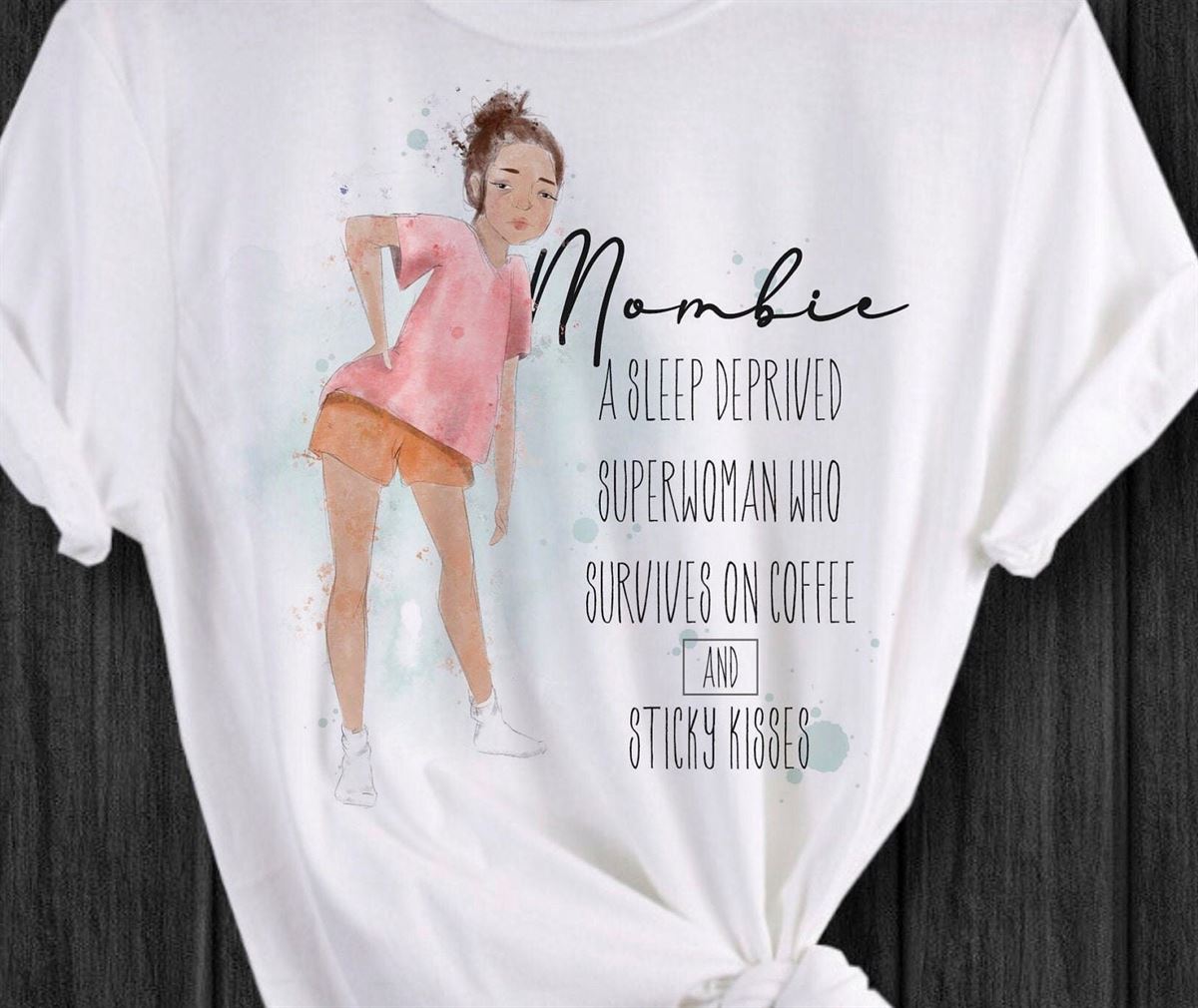 Personalised Mum T-shirt Tired Mum T-shirt Mombie Mum Mum Gift Christmas Gift Size Up To 5xl