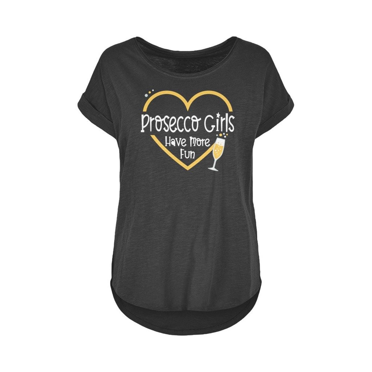 Prosecco Girls Have More Fun Women’s Long Slub T-shirt Xs-5xl Plus Size Up To 5xl