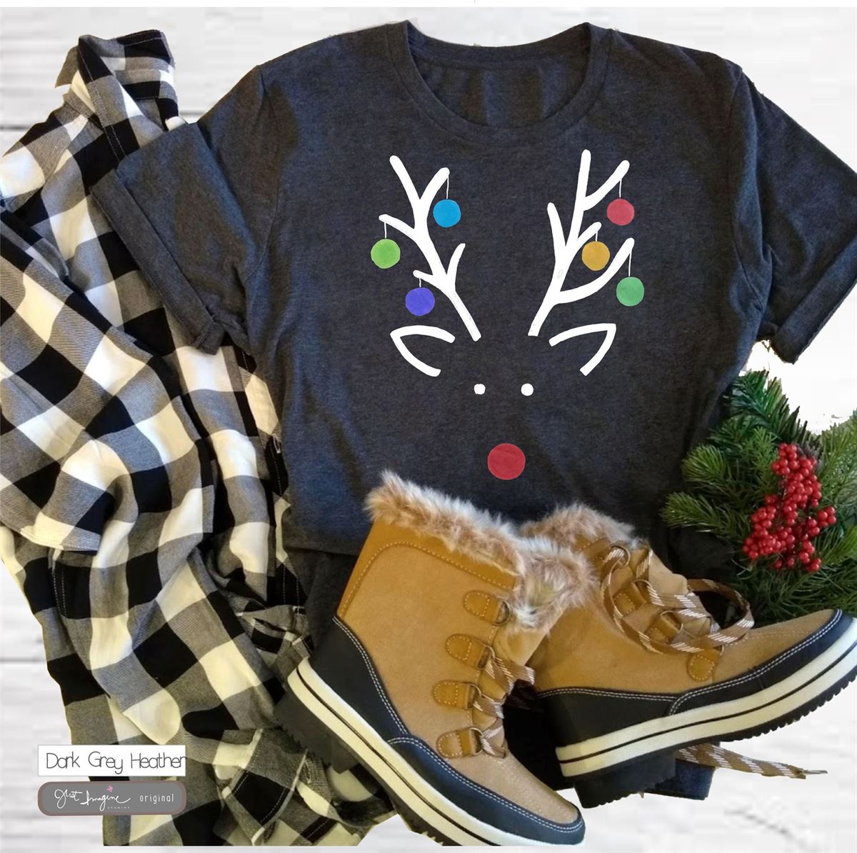 Reindeer Holiday Reindeer Shirt Womans Xmas Shirt Womens Christmas Giftfun Christmas Shirtcute Holiday Teegift For Her Fun Tee Plus Size Up To 5xl