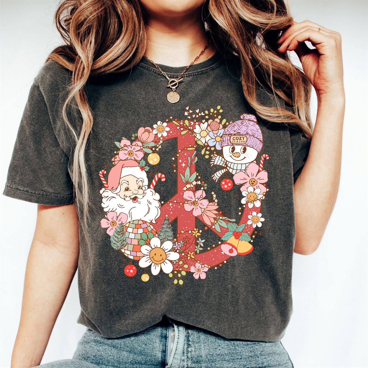 Retro Christmas T Shirts Groovy Christmas Tee High Quality Christmas Shirt And Print Funny Christmas Top Top Christmas Gift Plus Size Up To 5xl