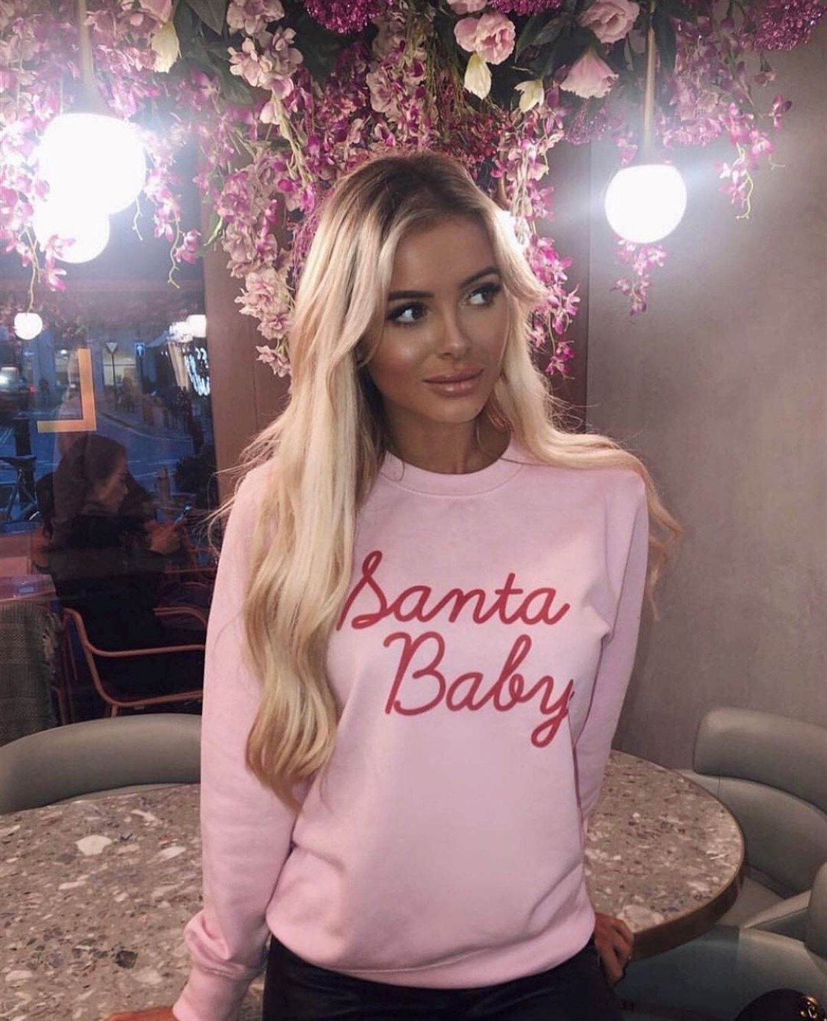 Santa Baby Christmas Jumper In Pink Available In Pink Red White Christmas Jumper Day Christmas Day Outfit Gift For Her Full Size Up To 5xl