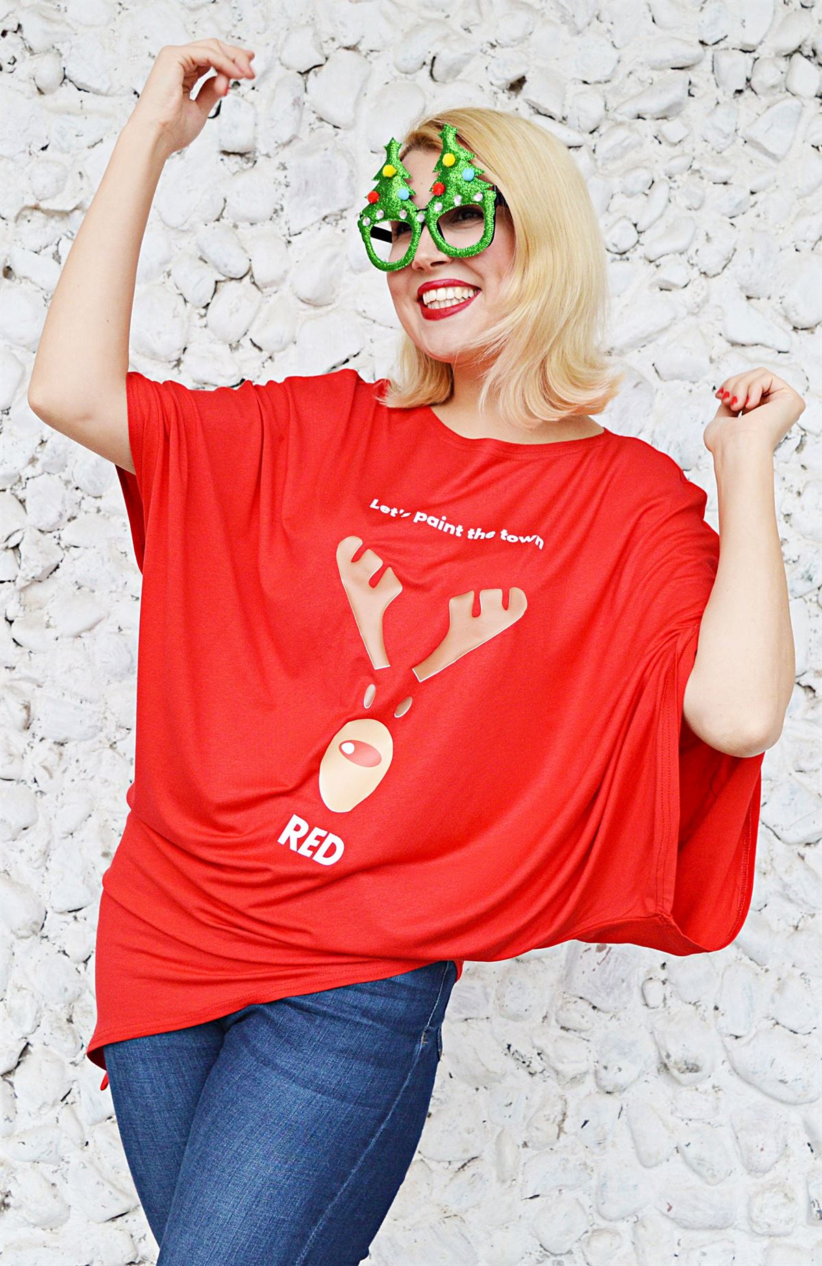 Secret Santa Gift For Women Christmas Top Christmas Tunic Holiday Shirt Red Fun Shirt Funny Christmas Blouse Tt130 By Teyxo Plus Size Up To 5xl