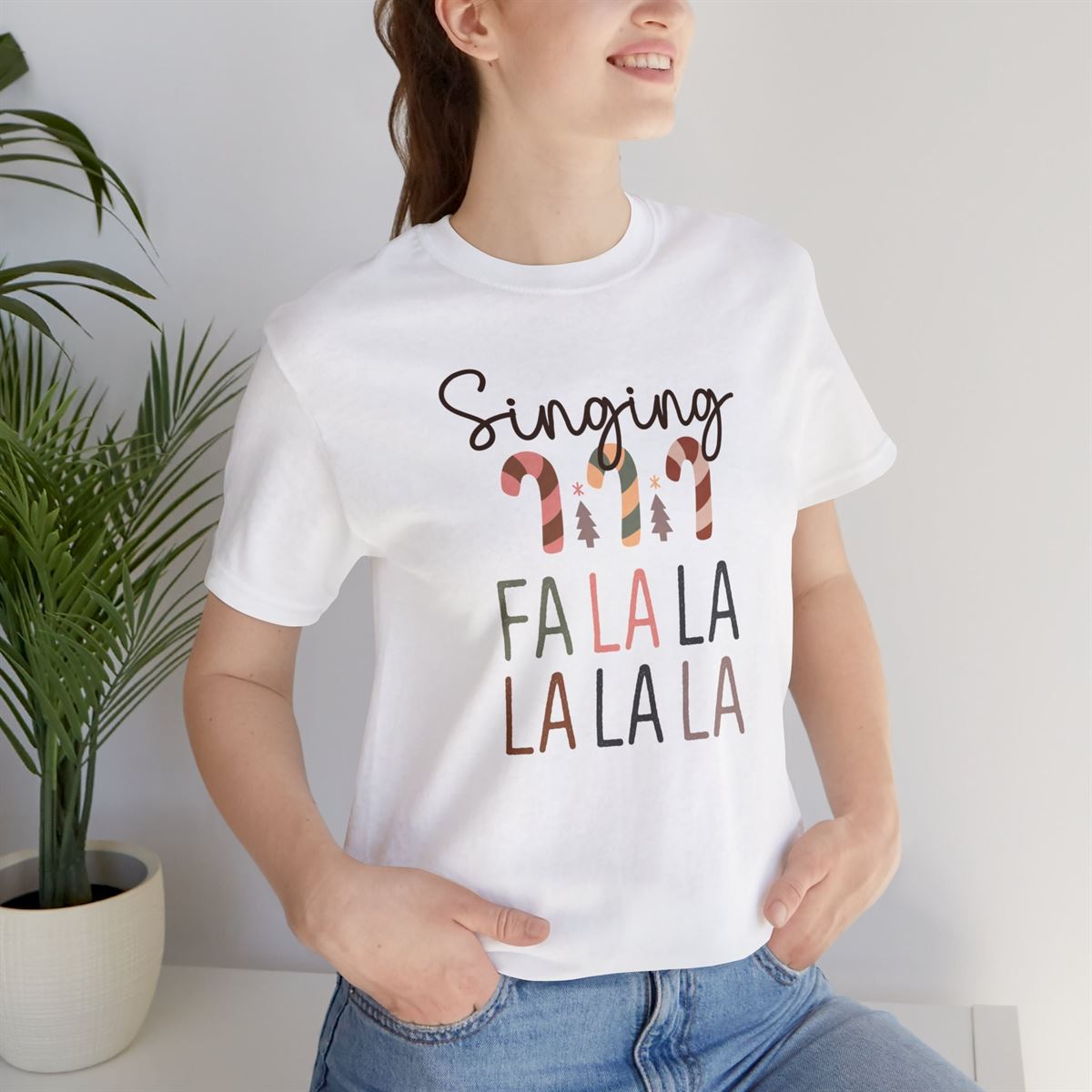 Singing Fa La La Holiday Shirt Holiday Apparel Women’s Holiday Shirt Men’s Holiday Shirt Fun Christmas Shirt Fa La La La Full Size Up To 5xl