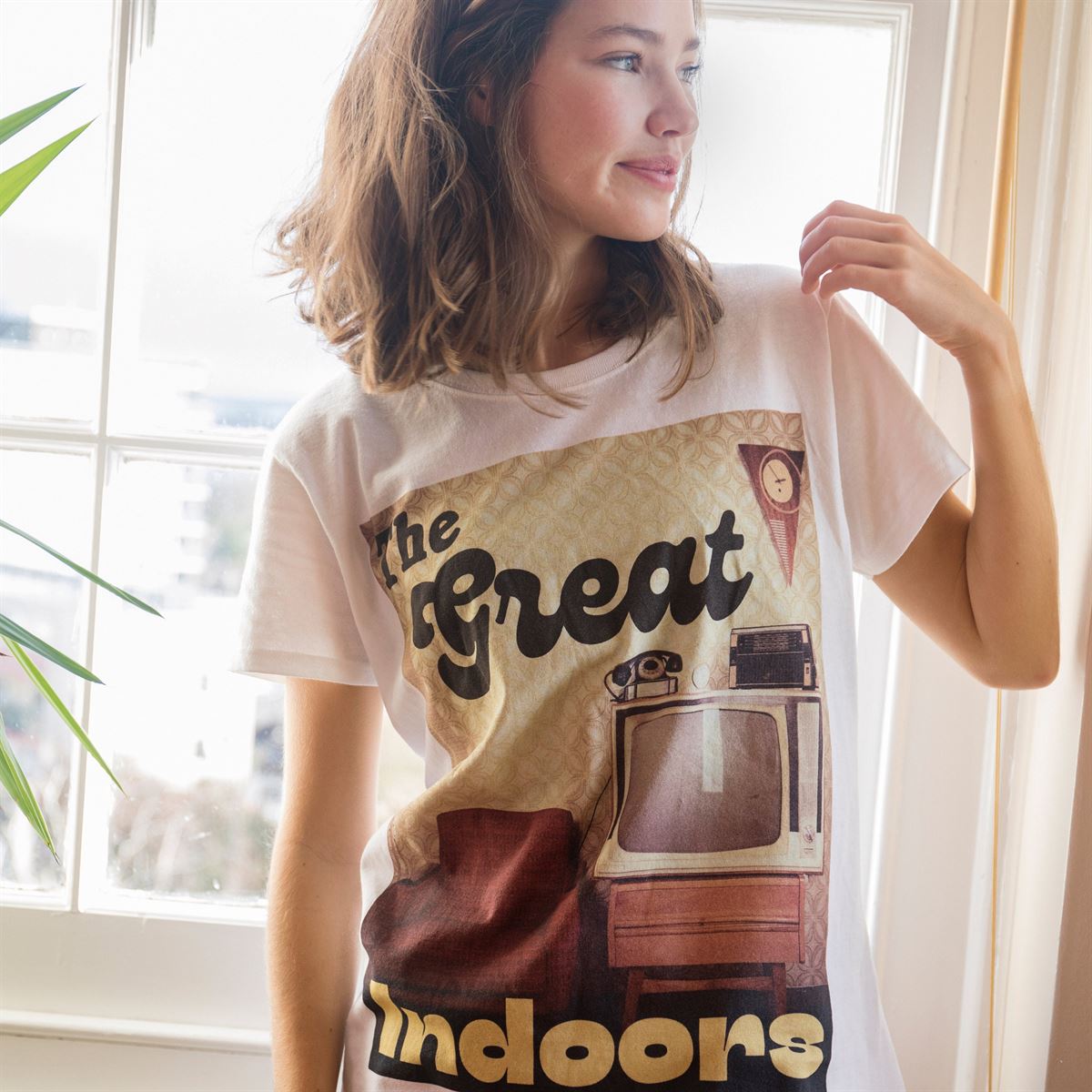 The Great Indoors Women’s Slogan T-shirt Full Size Up To 5xl