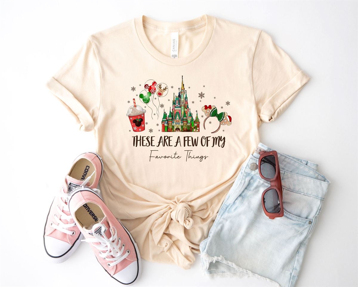 These Are A Few Of My Favorite Things Disney Christmas Shirt Disney Snacks Shirt Christmas Castle Shirt Disneyland Tee Magic Kingdom Shirt Plus Size Up To 5xl