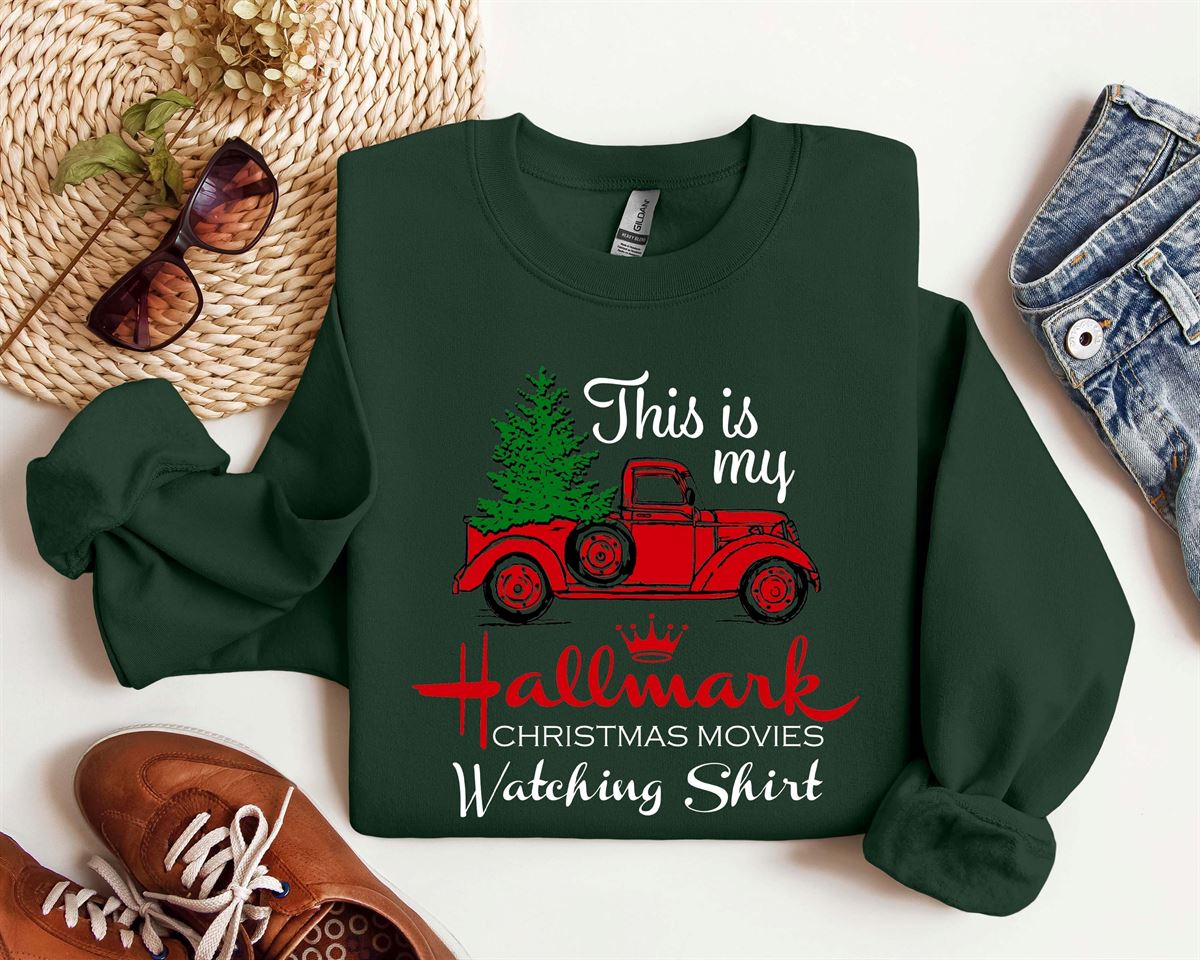 This Is My Hallmark Christmas Movie Watching Sweatshirt Hallmark Long Sleeve Tee Hallmark Sweatshirt Unisex Christmas Gift Sweatshirt Size Up To 5xl