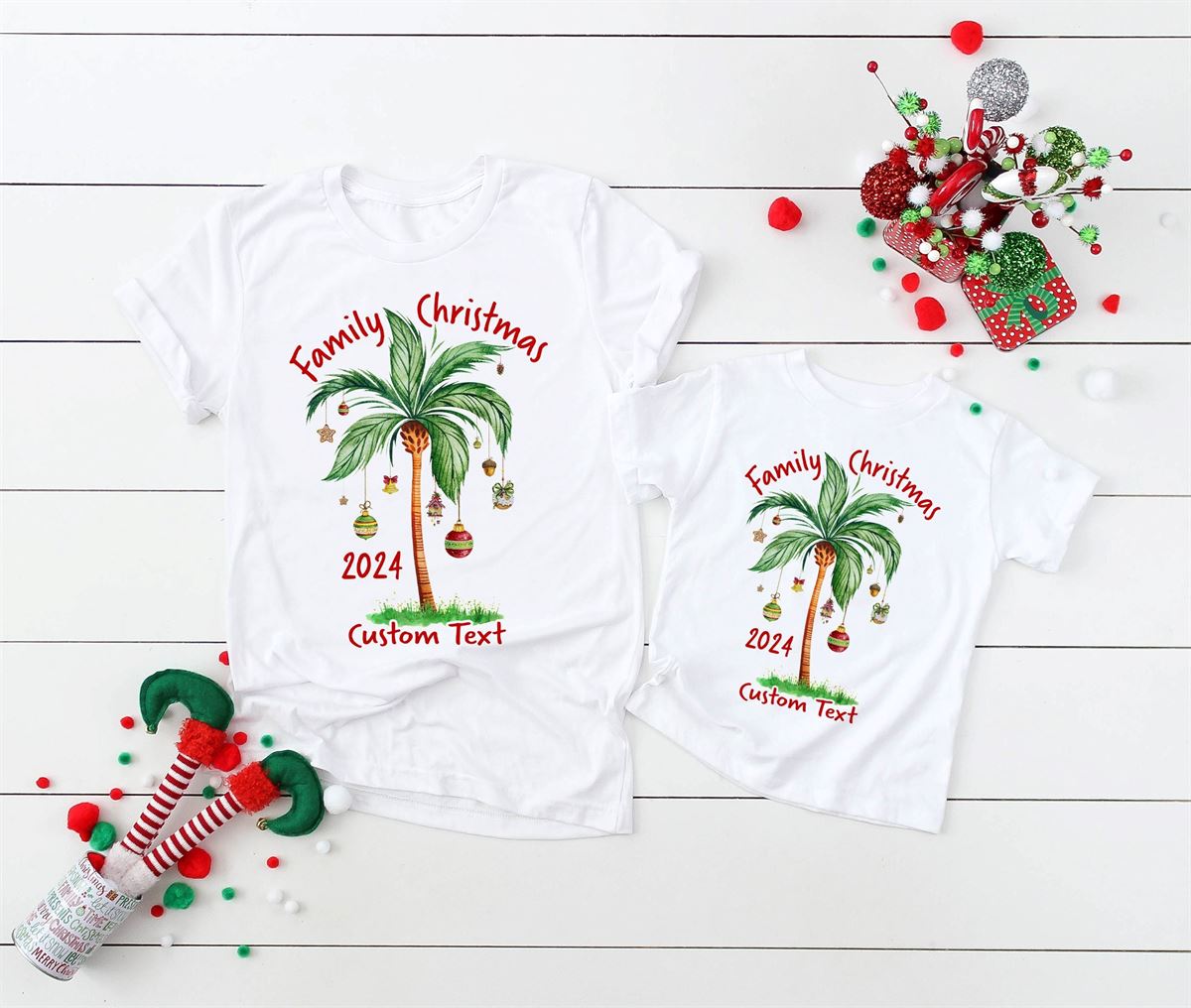 Tropical Christmas Shirtschristmas On The Beachchristmas Palm Treefamily Christmas Shirtschristmas Matching Shirts Cx10 Plus Size Up To 5xl