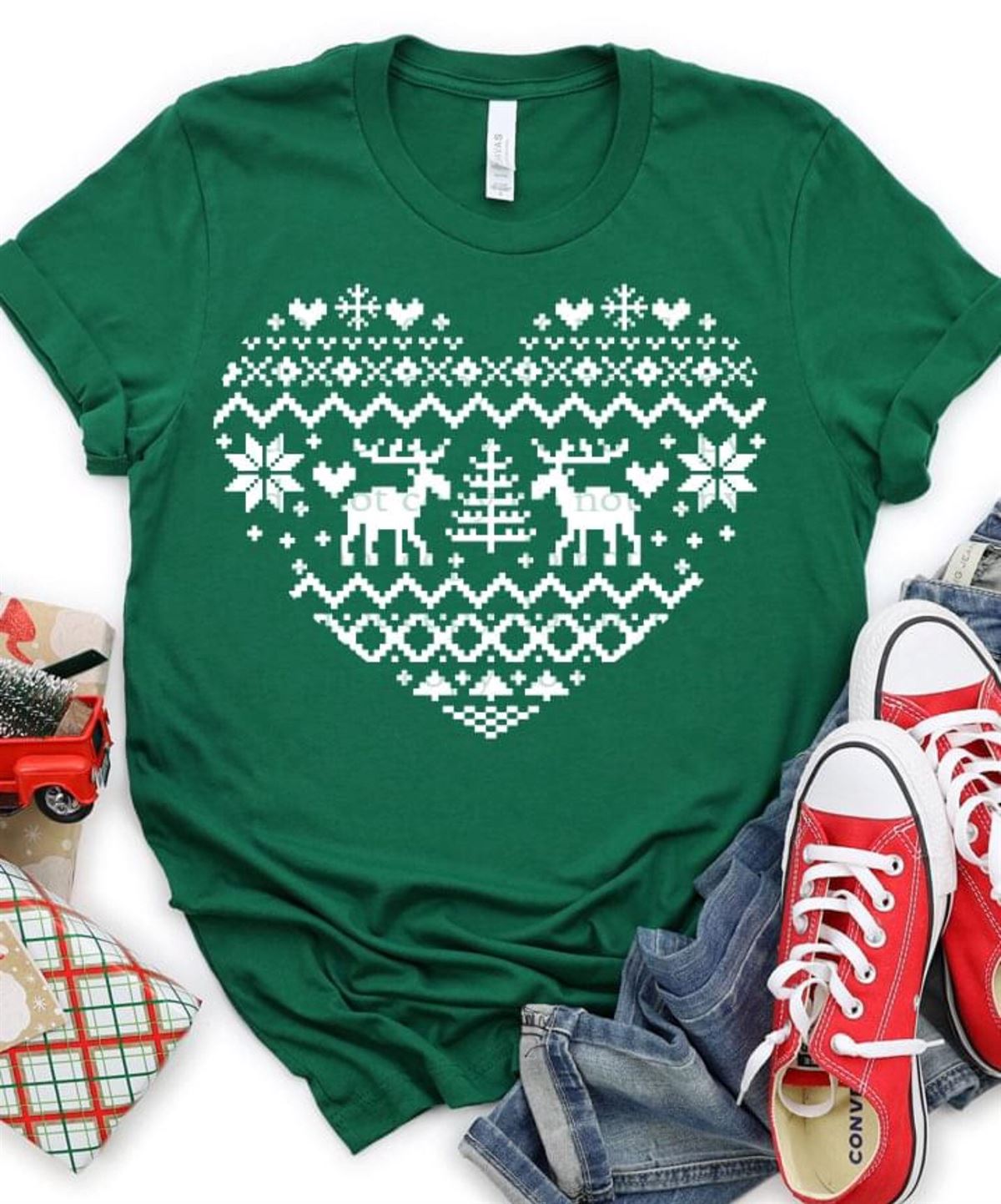 Ugly Christmas Sweater Shirt Cute Unisex T-shirt Christmas Tee Christmas Wear Plus Size Up To 5xl