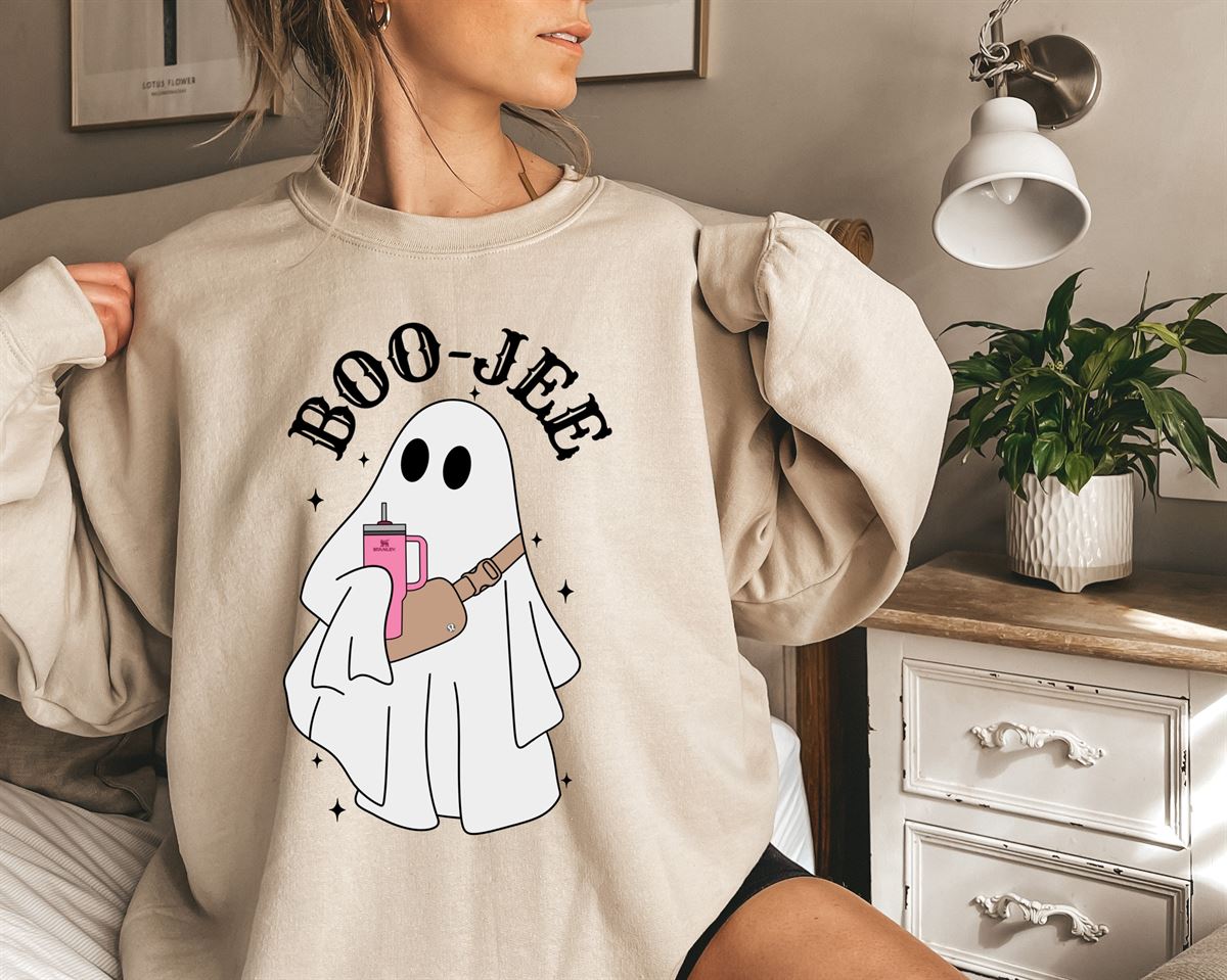 Boojee Sweatshirt Boo-jee Shirt Halloween Shirt Halloween Ghost Sweatshirt Boo Jee Shirt Boo Shirt Spooky Ghost Hoodie Pumpkin Season -trungten- 4e1o1 Plus Size Up To 5xl