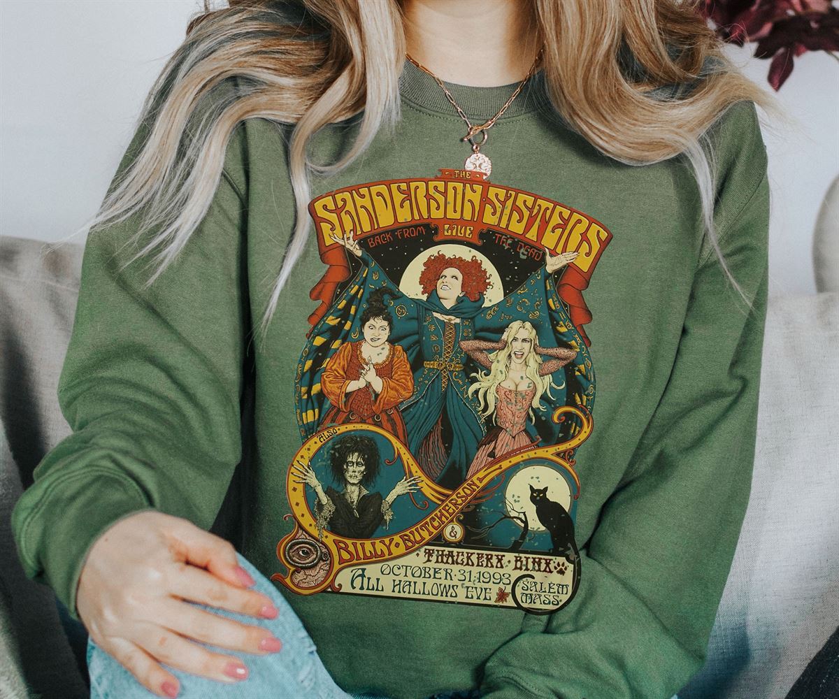 Cute Retro Alternative Boho Halloween Sweatshirtgrunge Spooky Unisex Sweatervintage Horror Movie Graphic Shirtvintage Horror Movie Full Size Up To 5xl