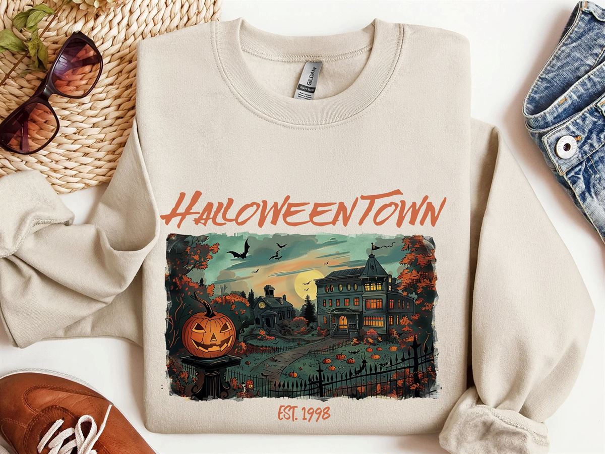 Halloweentown Sweatshirt Fall Sweatshirt Pumpkin Shirt Halloween Crewneck Spooky Season Vintage Halloween Hoodie -trungten- Cw4jb Plus Size Up To 5xl