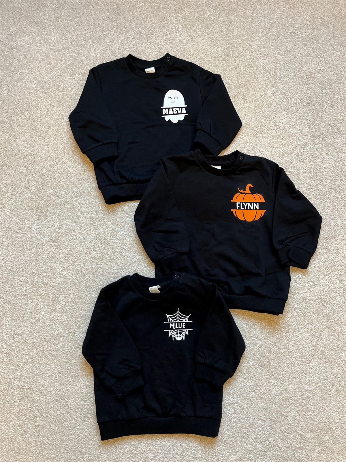 Personalised Halloween Themed Toddler And Kids Jumper Full Size Up To 5xl