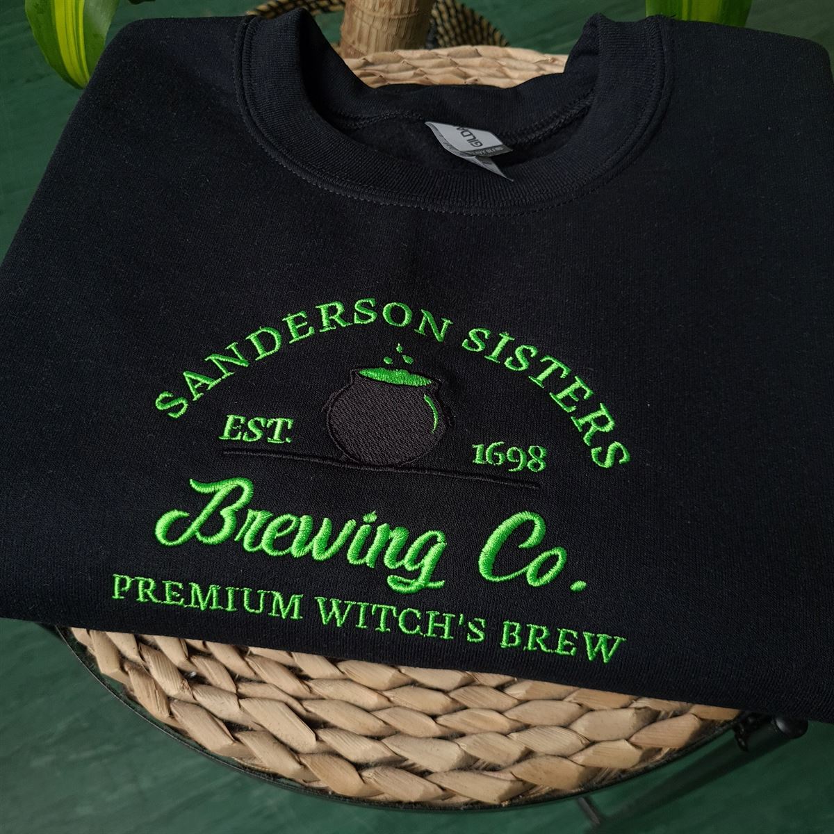 Sanderson Sisters Embroidered Sweatshirt Vintage Halloween Sweatshirt Halloween Brewing Co Sweatshirt Embroidered Halloween Sweatshirt Full Size Up To 5xl