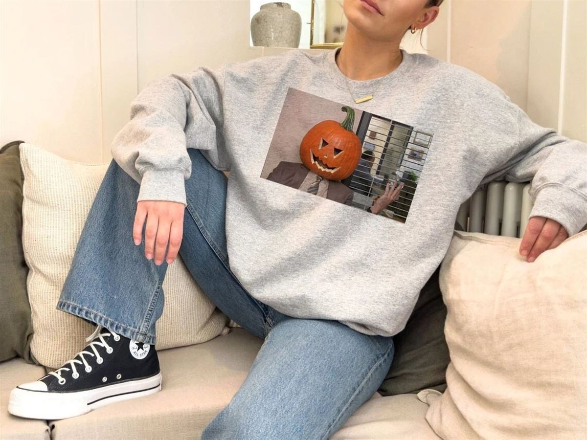 The Office Dwight Pumpkin Head Funny Halloween Shirt And Sweatshirt Gift Merch For Tv Series Fans Dwight Schrute The Office Shirt Size Up To 5xl